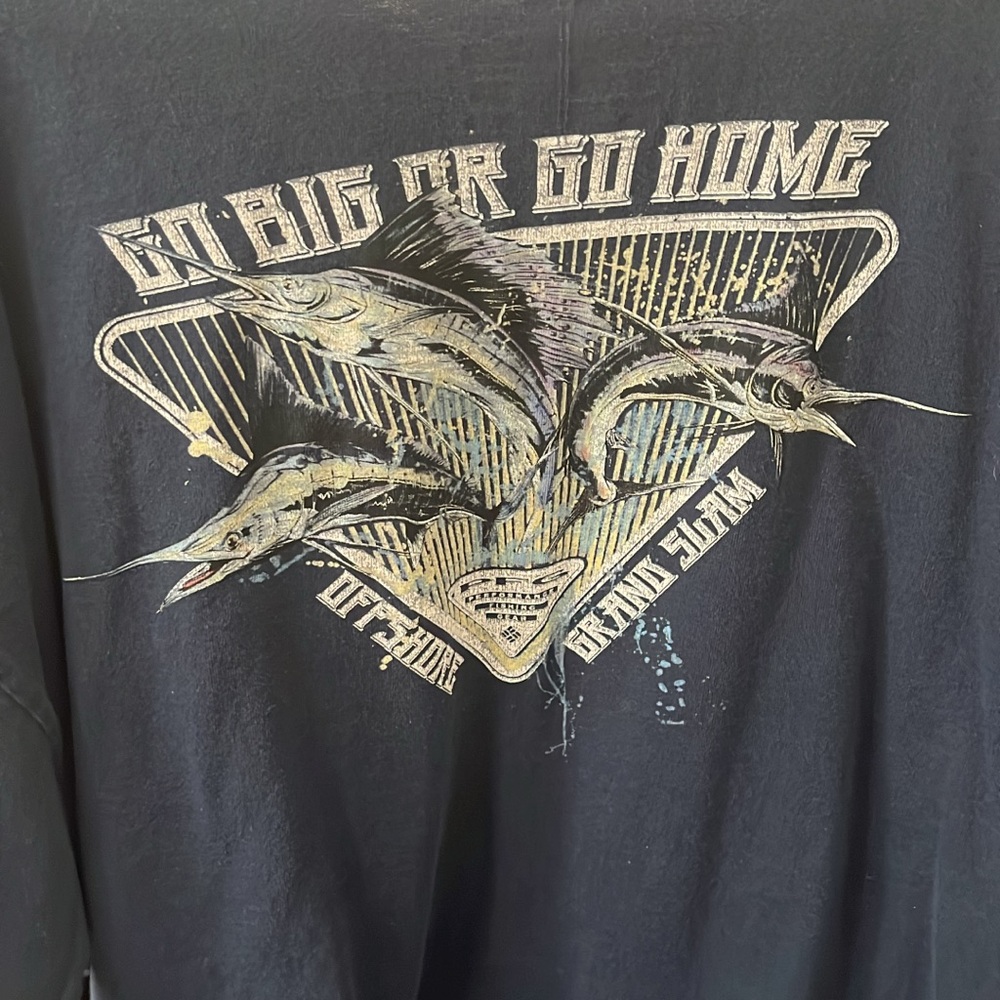 Navy Graphic Tee with Marlin Design